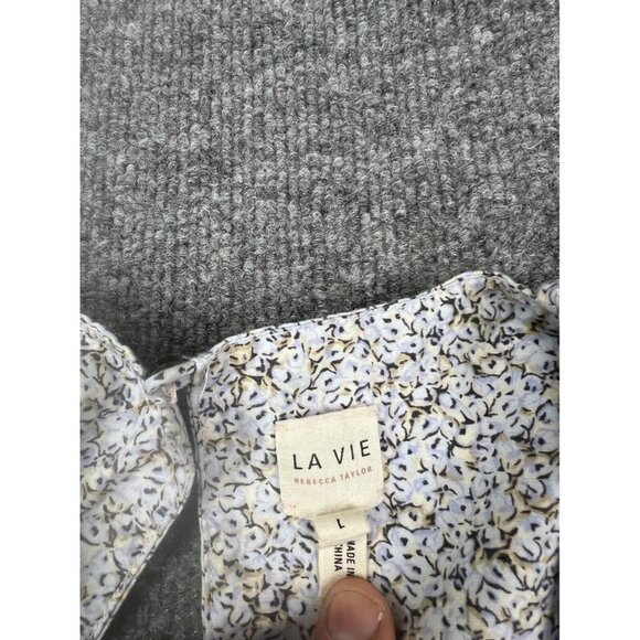 Rebecca Taylor Gray Floral Jumpsuit - Picture 2 of 9